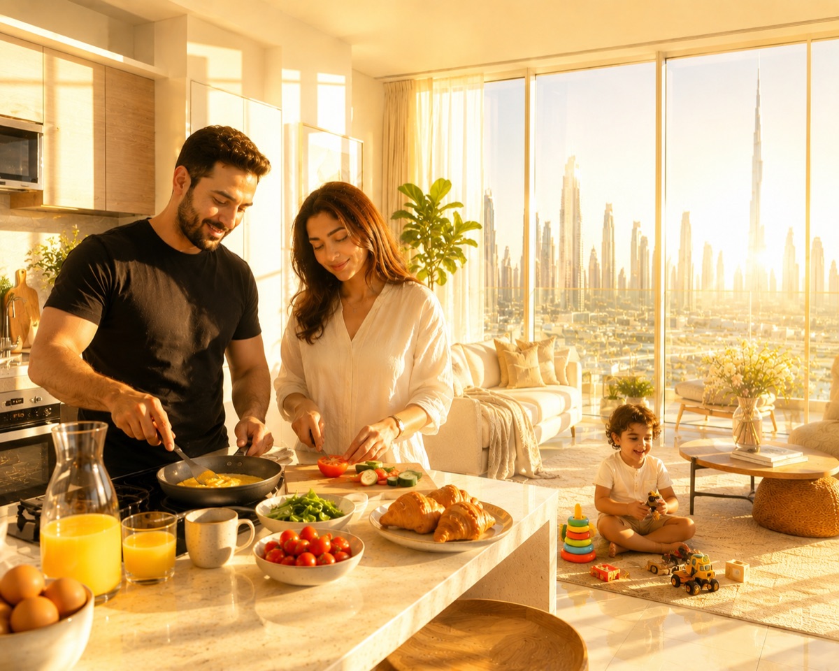 Family in Dubai home